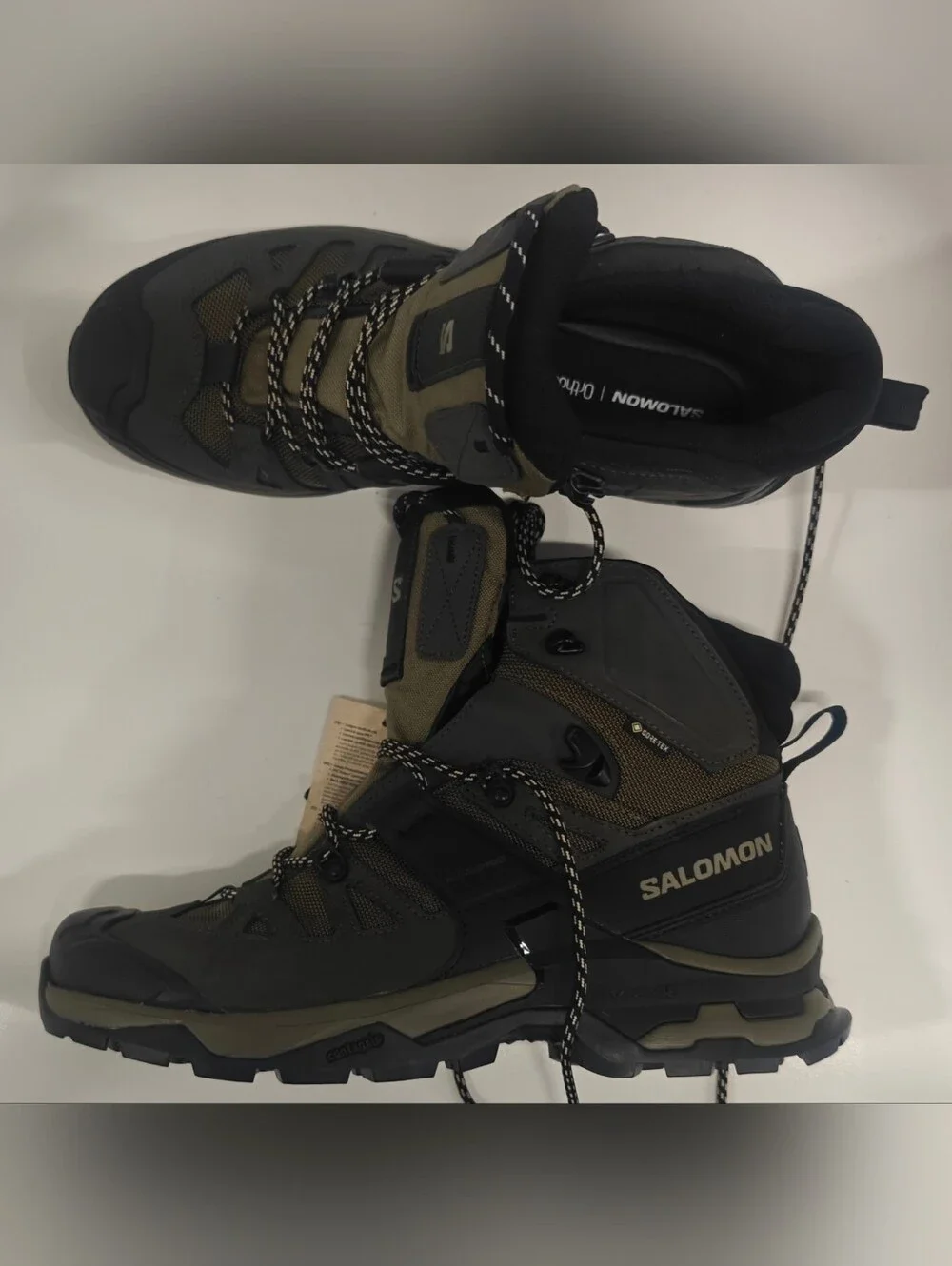 Salomon Quest 4 GTX Gore-Tex Hiking Boots Green Waterproof Men's 10